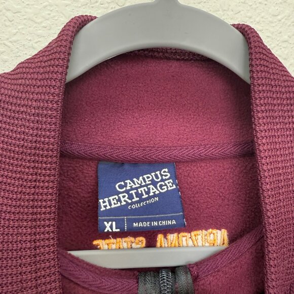 Campus Heritage Arizona State Sun Devils College 1/4 Zip Pullover Shirt Mens XL - Picture 2 of 9